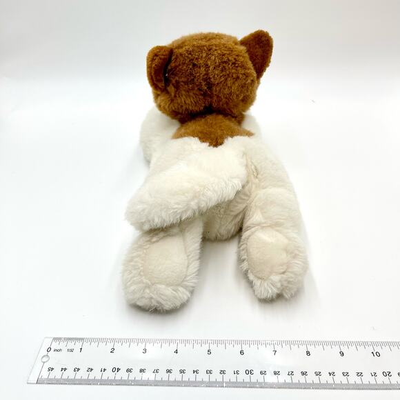 SKM Cat Plush Orange White Kitten Pink Nose Yellow Eyes Floppy Stuffed Vintage - Picture 7 of 9